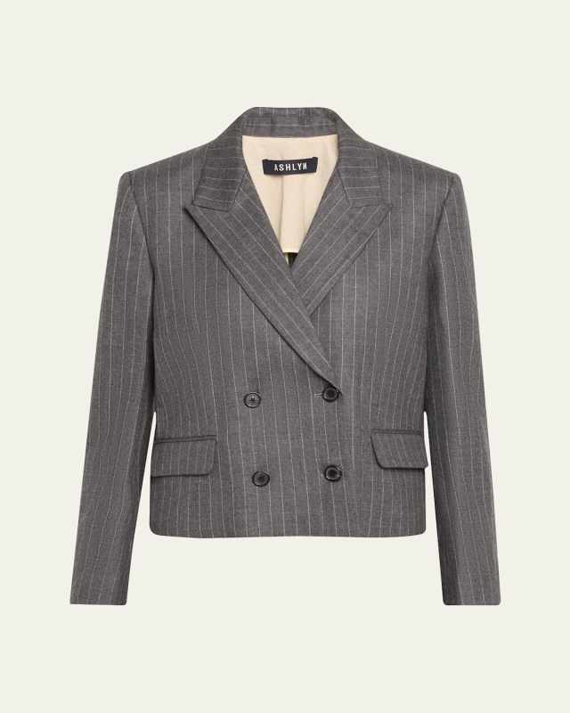 Floyd Cropped Pinstripe Jacket